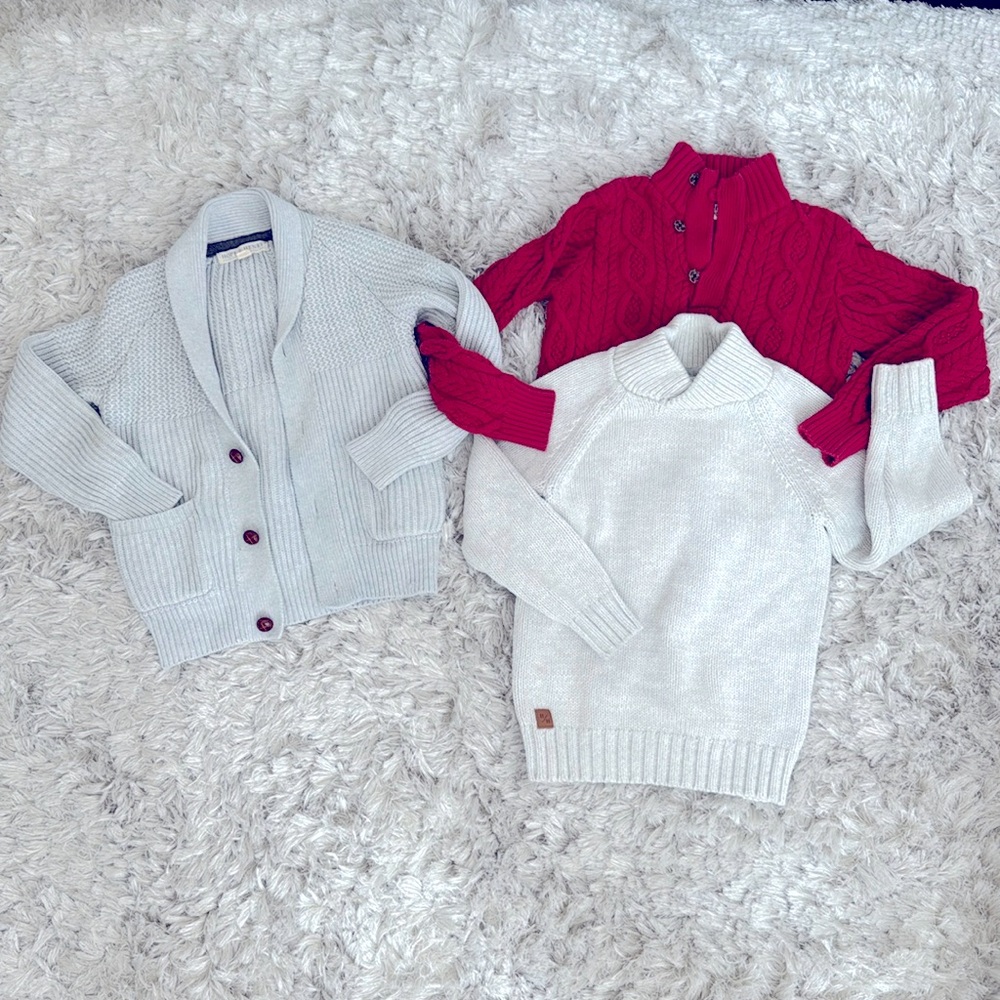 Set of 3️⃣ Hope & Henry 💯% organic cotton sweaters bundle ✨ All are in like new